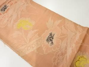 アンティーク　花模様織出し昼夜帯（材料）